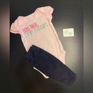 ⭐️2/$8.00⭐️ Child of Mine 0-3m Onesie and Pants Set